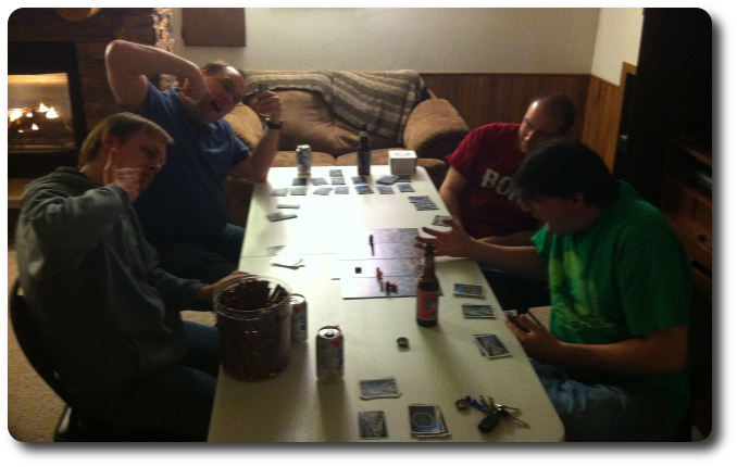 The Gamer Geeks during one of our games on a Thursday night